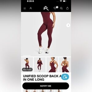 Oner Active Deep Red Leggings